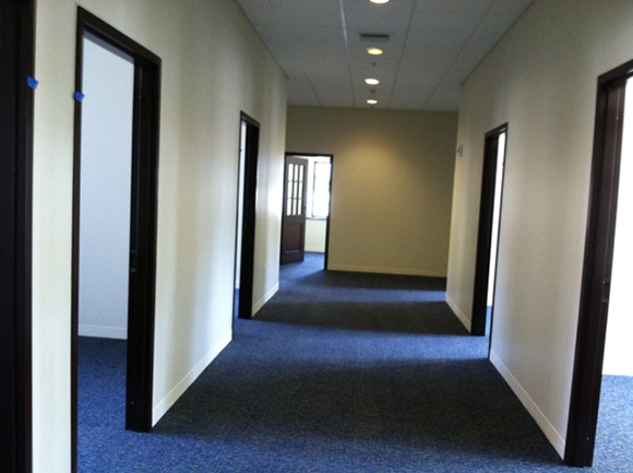 Ruane, hallway on the second floor to faculty offices