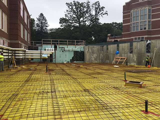 Hickey Hall addition slab