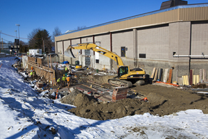 Schneider Arena construction, Jan 2013