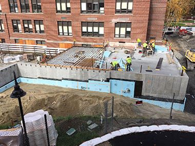 Science complex south wall