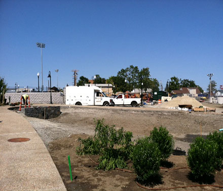 Bioswale Ryan Center construction