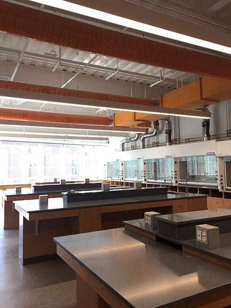 Interior room for new science complex, coming in August 2018