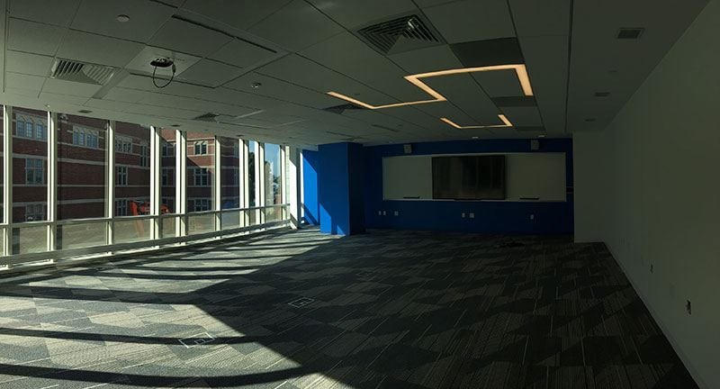 Interior room for new science complex, coming in August 2018