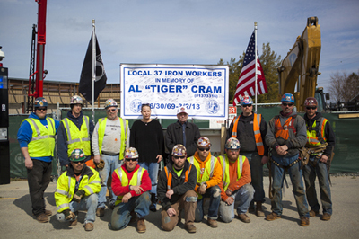 The iron workers for Schneider Arena